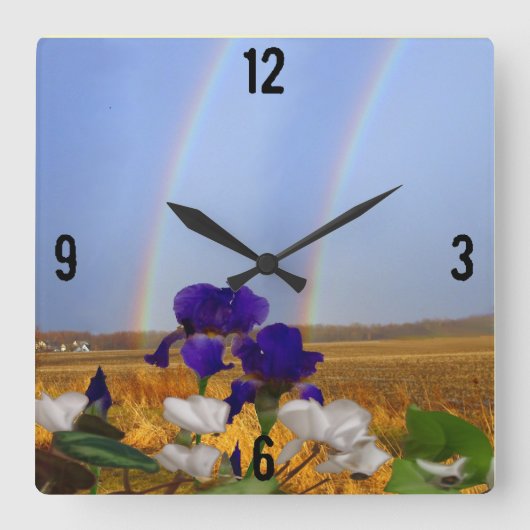 Rainbogen en wandklokken van Irises (Voorkant)