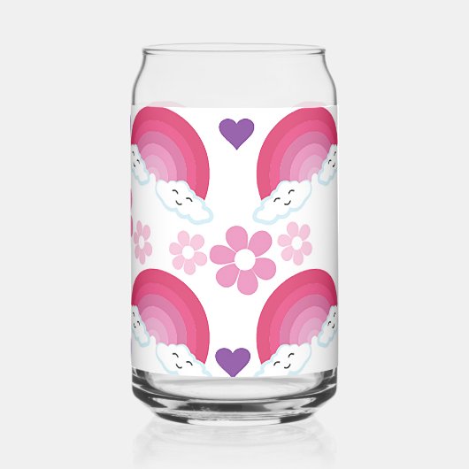 Rainbogen en wolken blikvorm glas (Achterkant)