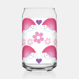 Rainbogen en wolken blikvorm glas