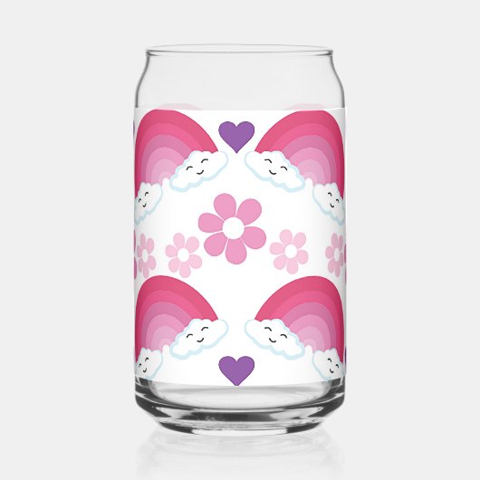 Rainbogen en wolken blikvorm glas (Links)