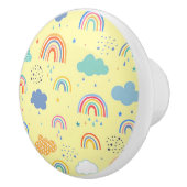 Rainbogen en wolken keramische knop (Rechts)