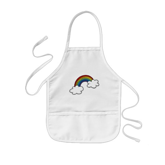 Rainbogen en wolken kinder schort (Voorkant)