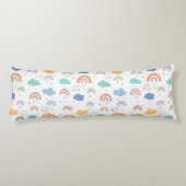 Rainbogen en wolken lichaamskussen (Achterkant)