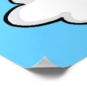 Rainbogen en wolken poster (Hoek)