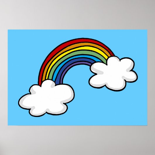 Rainbogen en wolken poster (Voorkant)