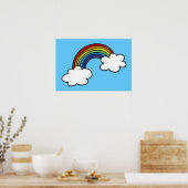 Rainbogen en wolken poster (Keuken)