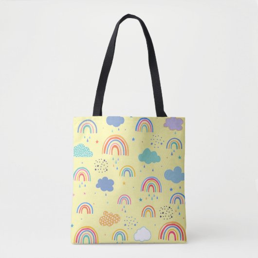 Rainbogen en wolken tote bag (Voorkant)