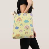 Rainbogen en wolken tote bag (Dichtbij)