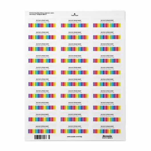 Rainbogen Etiket (Full Sheet)