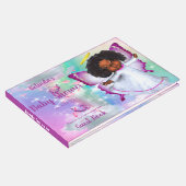 Rainbogen, fluffy clouds en Butterfly Baby Girl Gastenboek (Hoek)