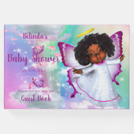 Rainbogen, fluffy clouds en Butterfly Baby Girl Gastenboek
