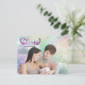 Rainbogen, fluffy clouds en Butterfly Photo Briefk Briefkaart (Staand voorkant)