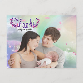 Rainbogen, fluffy clouds en Butterfly Photo Briefk Briefkaart