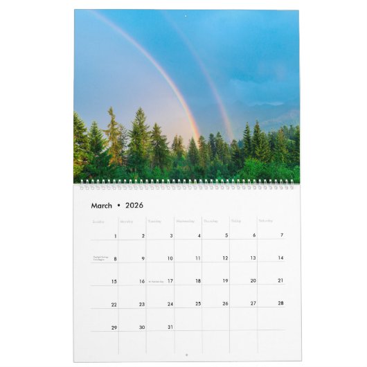 Rainbogen Kalender (Mar 2026)