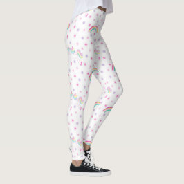 Rainbogen, Leggings voor eenmalig ontwerp | Roze L