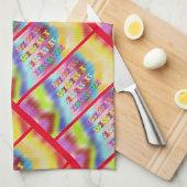Rainbogen met rode grenzen theedoek (Quarter Fold)