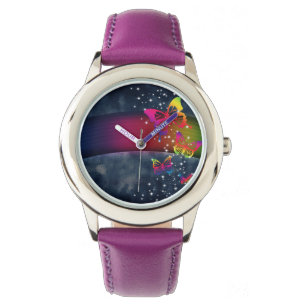 Rainbogen op Butterflies Horloge