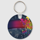 Rainbogen op Butterflies Sleutelhanger (Voorkant)