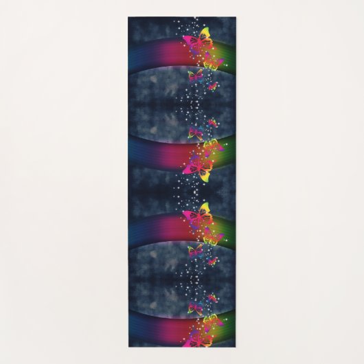 Rainbogen op Butterflies Yogamat (Voorkant)