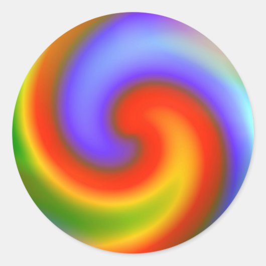 Rainbogen Ronde Sticker (Voorkant)