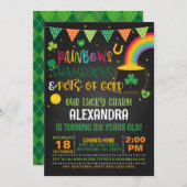 Rainbogen, shamrocks en goudkorven (B), geboorteda Kaart (Voorkant / Achterkant)