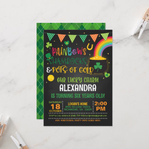 Rainbogen, shamrocks en goudkorven (B), geboorteda Kaart