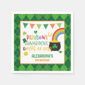 Rainbogen, shamrocks en goudkorven servet (Voorkant)