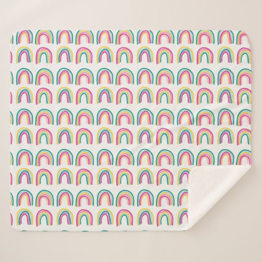 Rainbogen Sherpa Deken (Voorkant (horizontaal))