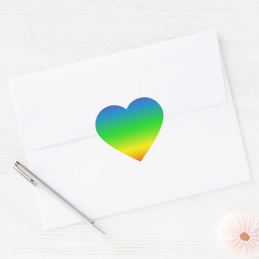 Rainbogen! Show je liefde! Hart Sticker (Envelop)