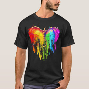 Rainbogen tekenen het hart van de bt-galg t-shirt