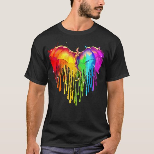 Rainbogen tekenen het hart van de bt-galg t-shirt (Voorkant)