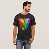 Rainbogen tekenen het hart van de bt-galg t-shirt (Voorkant volledig)