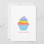 Rainbogen van Cupcakes Invitation Kaart (Achterkant)