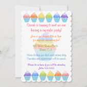 Rainbogen van Cupcakes Invitation Kaart (Voorkant)