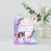 Rainbogen, vloeiende wolken en vlindervliegers, Ba Briefkaart (Staand voorkant)