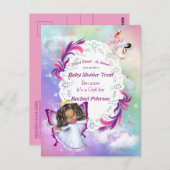 Rainbogen, vloeiende wolken en vlindervliegers, Ba Briefkaart (Voorkant / Achterkant)