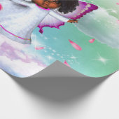 Rainbogen, wolken uit vloeisel, Baby shower van st Cadeaupapier (Hoek)