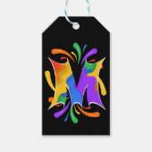 Rainbooboogbrief M Monogram Abstract Cadeaulabel (Voorkant)