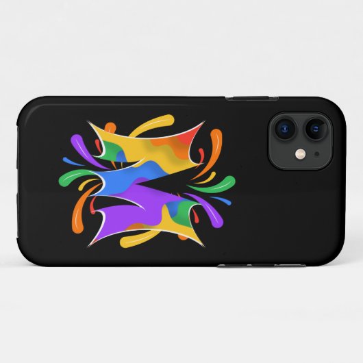 Rainbooboogbrief M Monogram Abstract Case-Mate iPhone Case (Achterkant (horizontaal))