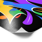 Rainbooboogbrief M Monogram Abstract Foto Afdruk (Hoek)