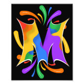 Rainbooboogbrief M Monogram Abstract Foto Afdruk (Voorkant)
