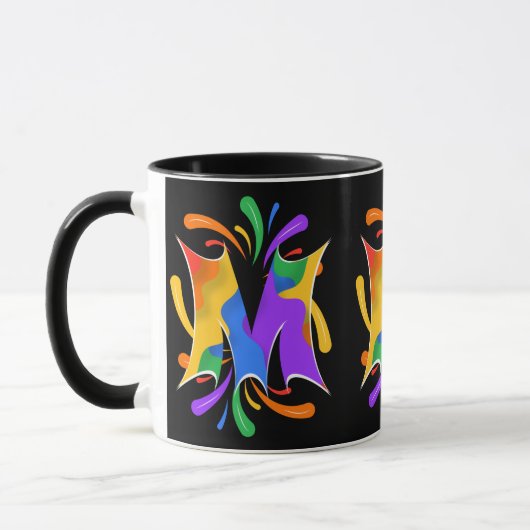 Rainbooboogbrief M Monogram Abstract Mok (Links)