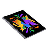 Rainbooboogbrief M Monogram Abstract Notitieboek (Rechterzijde)