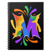 Rainbooboogbrief M Monogram Abstract Notitieboek (Voorkant)