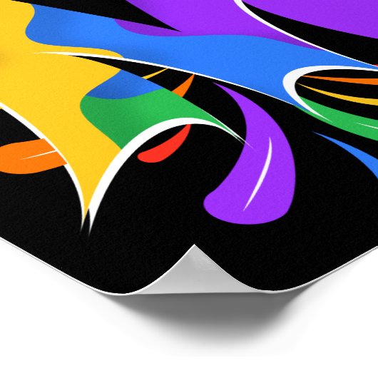 Rainbooboogbrief M Monogram Abstract Poster (Hoek)