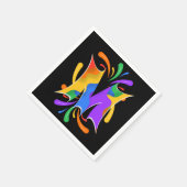 Rainbooboogbrief M Monogram Abstract Servet (Hoek)