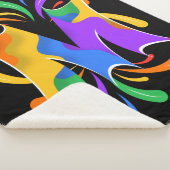 Rainbooboogbrief M Monogram Abstract Sherpa Deken (3/4)