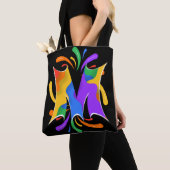 Rainbooboogbrief M Monogram Abstract Tote Bag (Dichtbij)
