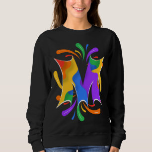 Rainbooboogbrief M Monogram Abstract Trui
