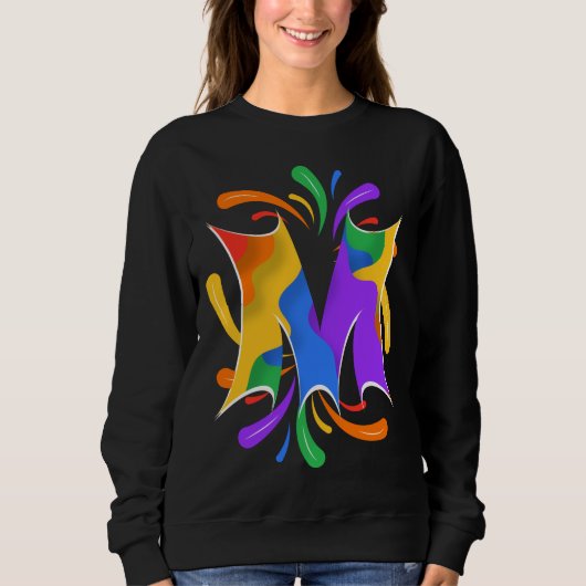 Rainbooboogbrief M Monogram Abstract Trui (Voorkant)